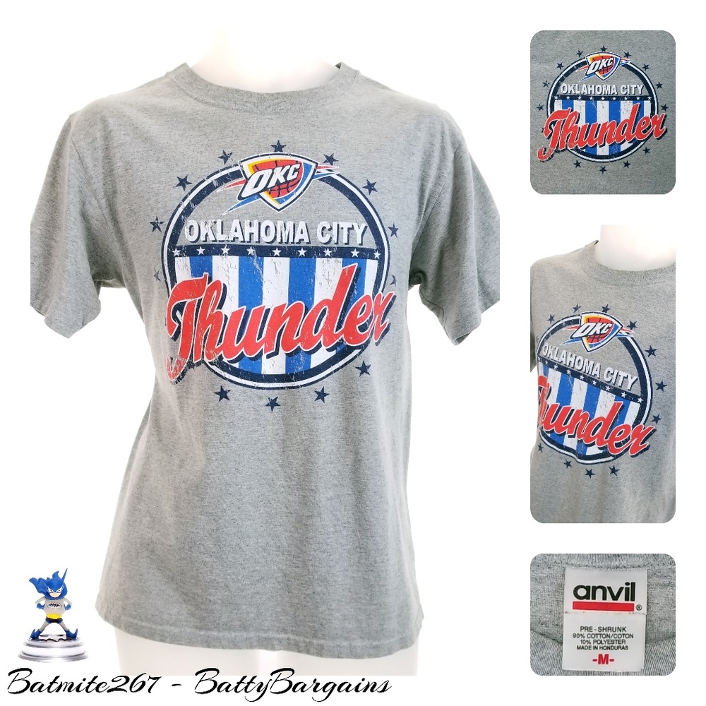 OKC Thunder Up Womens M T Shirt Gray Oklahoma City